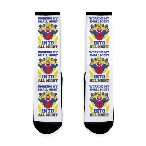 Working My Small Might Into All Might - My Hero Academia Socks